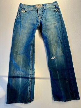 Lucky Brand Vintage Men's Faded Blue Bootcut Jeans 34